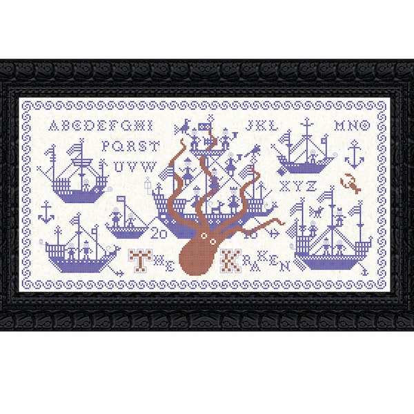 Wzór krzyżykowy Kraken Nautical Sampler (wzór PDF)