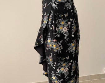 Jupe Noire Ajustée Oasis - Taille 8, Longueur Maxi, Occasion Très Bon état