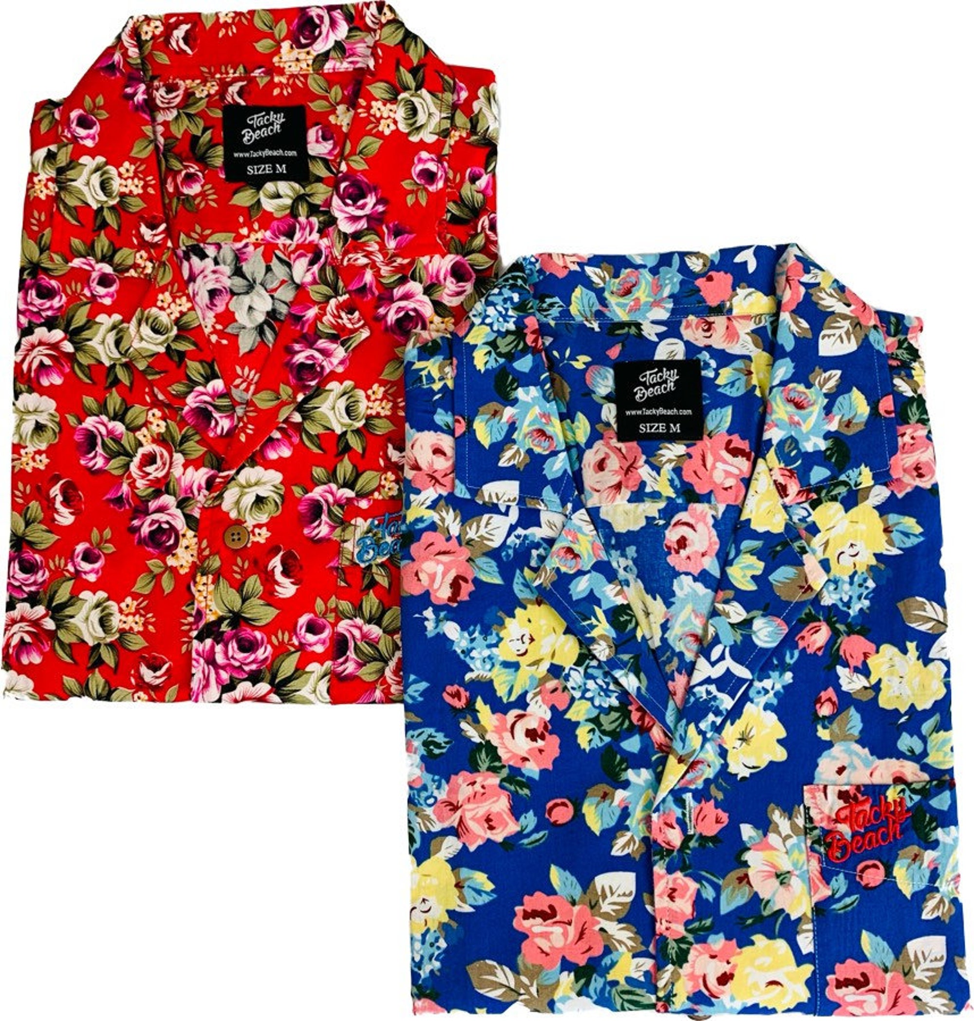 Discover Hawaiian shirt Red and Blue floral hawaiian