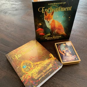 Lenormand of Enchantment by Kalliope Haratsidis Lenormand and Colored Guidebook Set