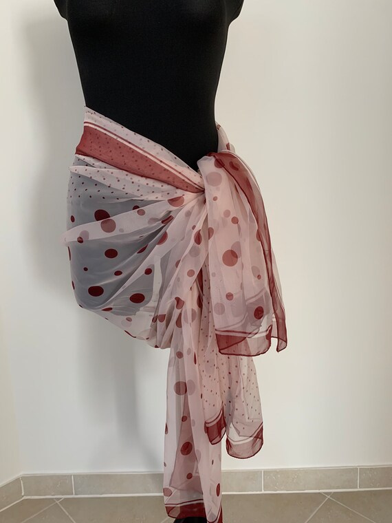 Extra Large Shawl wrap Polka dot Pattern scarf El… - image 5