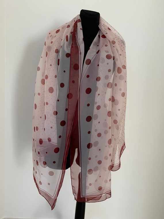 Extra Large Shawl wrap Polka dot Pattern scarf El… - image 4
