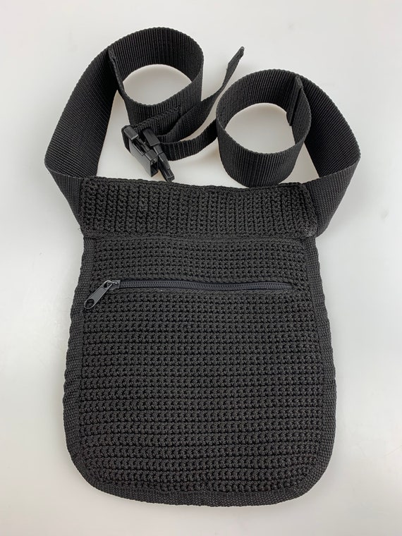 Black Knitted Belt Bag Boho Style Bum Bag Festival Bag Fanny Pack Hip Bag Vintage Small Waist Bag Crocheted Bag Wallet Etsy UK