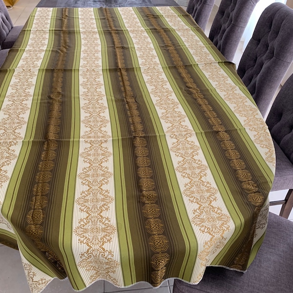 Striped Tablecloth Etsy