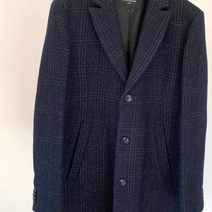 Pure New Wool Overcoat Elegant and luxurious Navy blue coat Men&#39;s topcoat Elegant winter Wool Coat brand Matinique Men&#39;s size L/XL