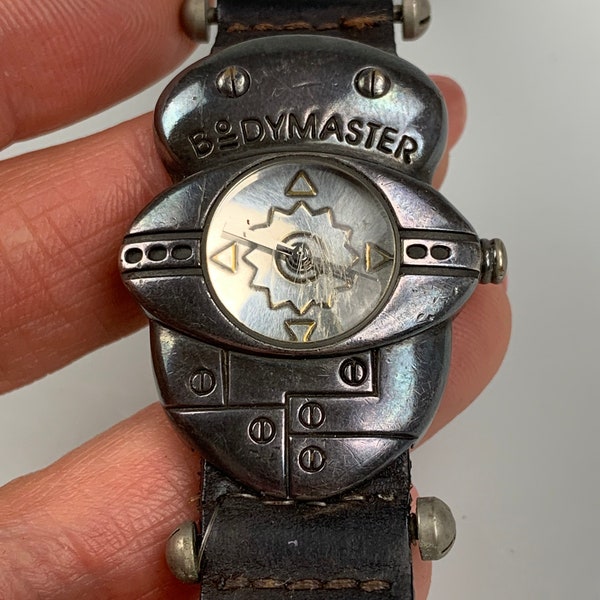 Vintage BODYMASTER BM-17W horloge Japanse MIYOTA Quartz horloge gesigneerd industriële tijdmachine horloge met originele lederen armband