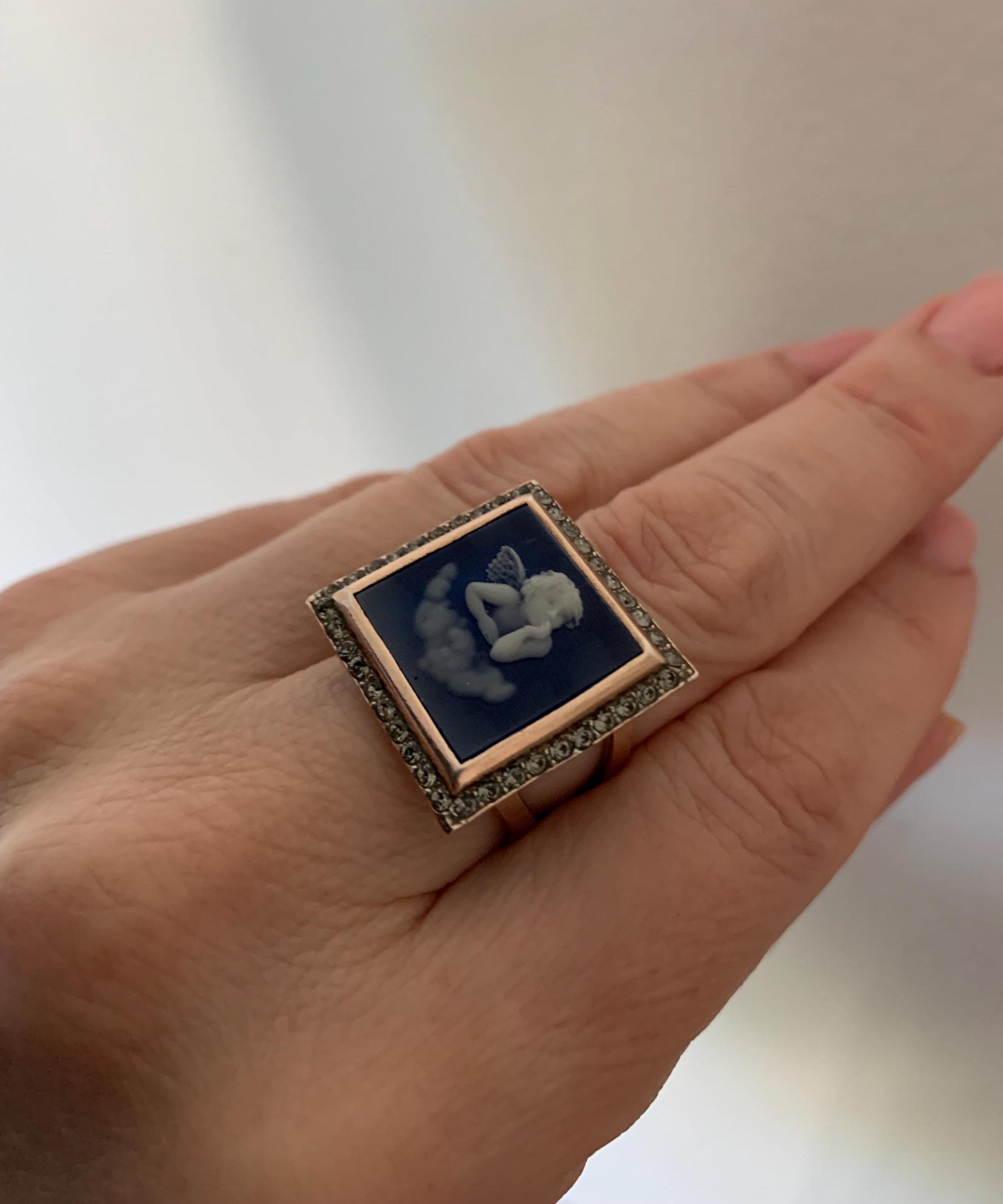 Cameo square ring - Etsy 日本