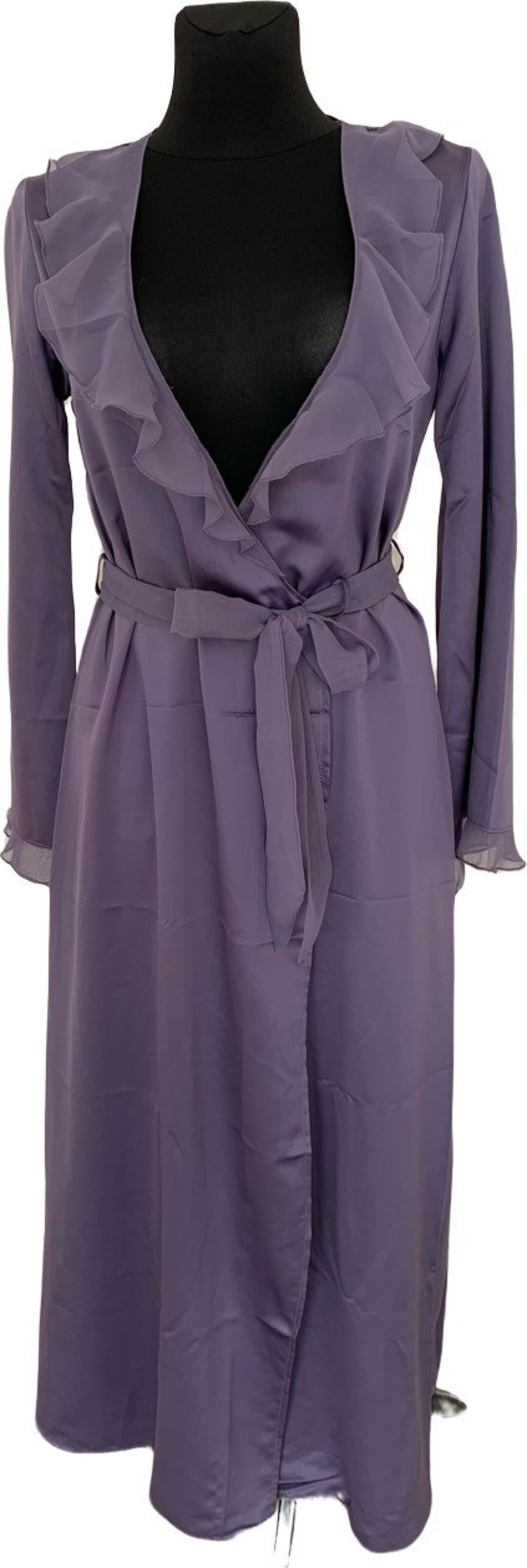 Vintage Robe by Reger Long Purple Robe With Ruffles Etsy