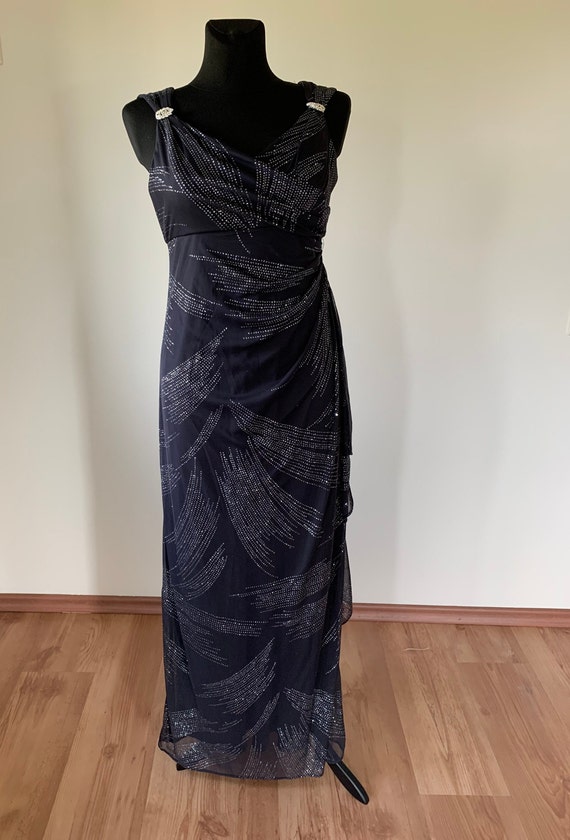 Buy Vintage R & M Richards Gray Sequined Elegant Evening Long Dress Art  Deco Style Size M Dress Online in India - Etsy
