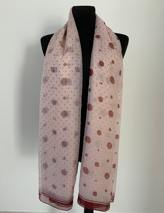 Extra Large Shawl wrap Polka dot Pattern scarf El… - image 3