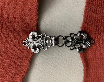 Cardigan Clip Beautiful Clip for Clothing, Dress, Sweaters Black Vintage style clip