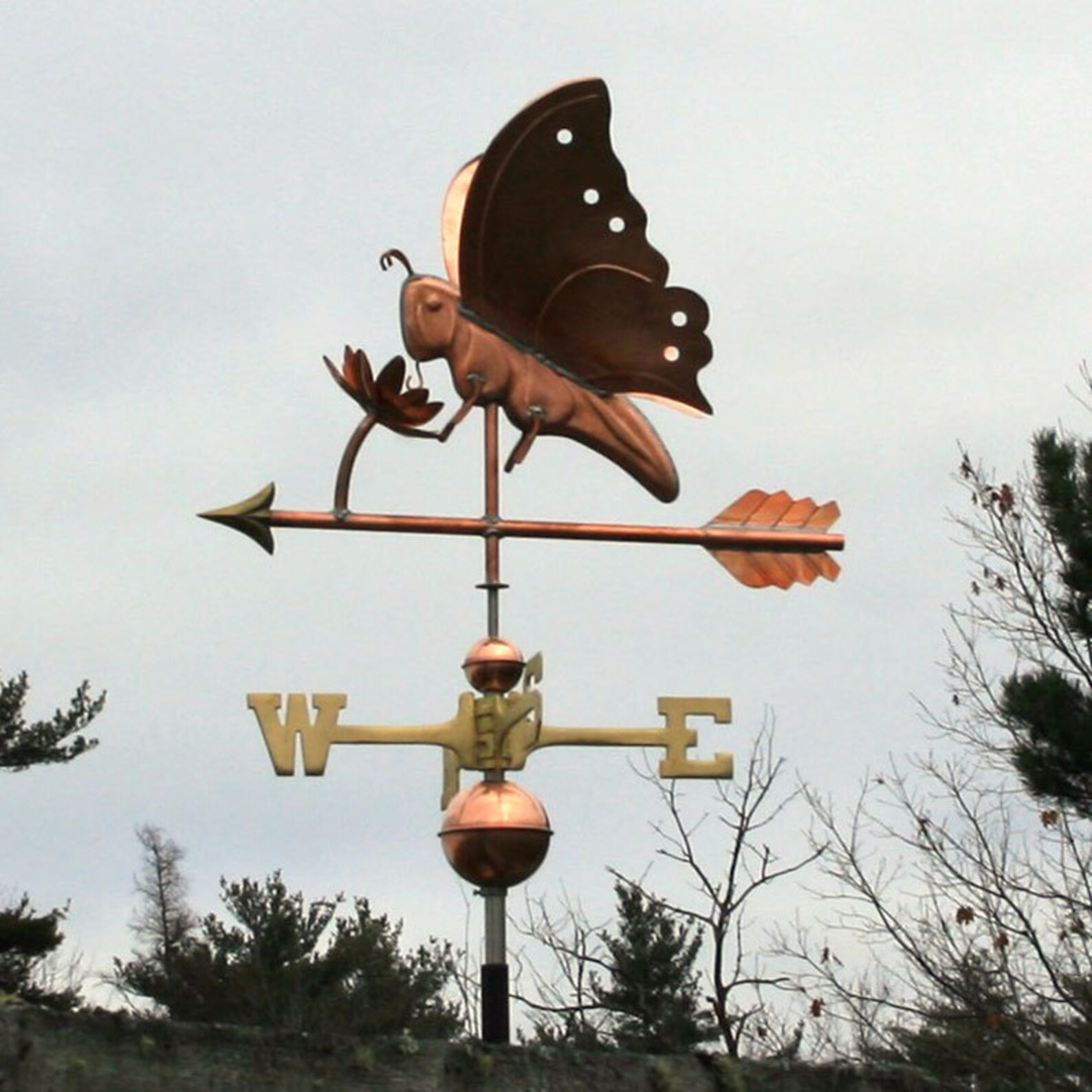 Copper Butterfly Weathervane BHWS382 Etsy