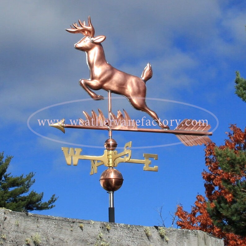 Copper Leaping Deer Weathervane BHWS516 Etsy