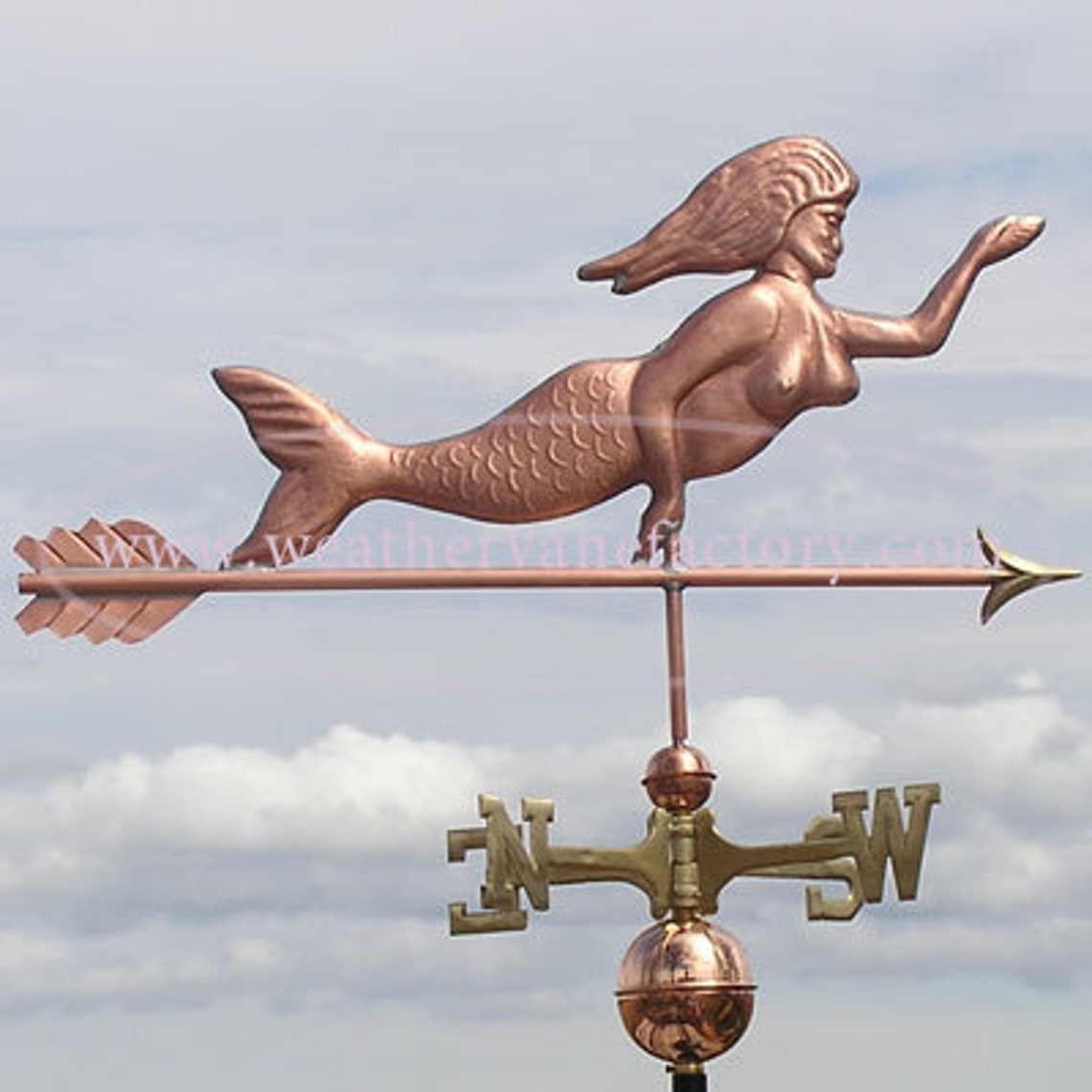 Copper Mermaid Weathervane BHWS311 Etsy