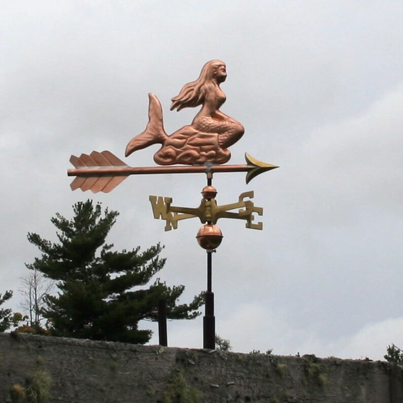 Copper Mermaid Weathervane BHWS578 Etsy
