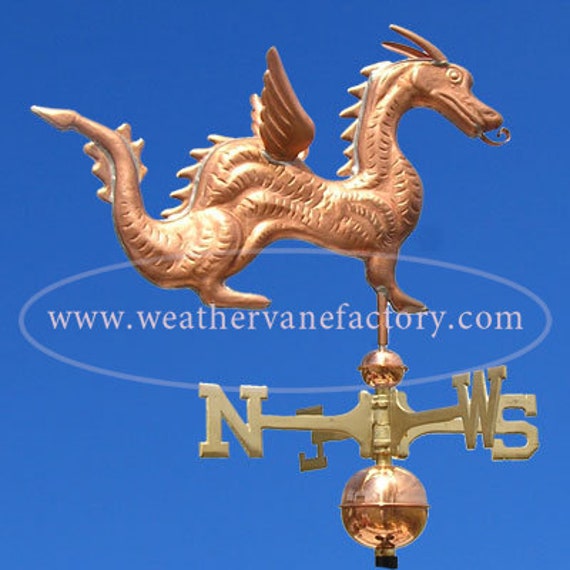 Copper Dragon With Wings Weathervane BHWS318 Etsy