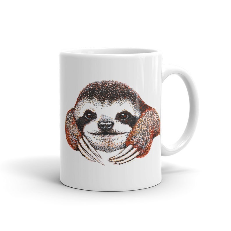 Sloth Mug Funny Sloth Coffee Cup Sloth Art Pictures Sloth Etsy