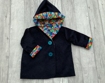 Baby coat with hood,  rainbow umbrella coat, toddler jacket, jackets and coats, baby jacket, boy/girls coat, winter coat,