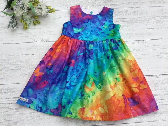rainbow dress for baby girl
