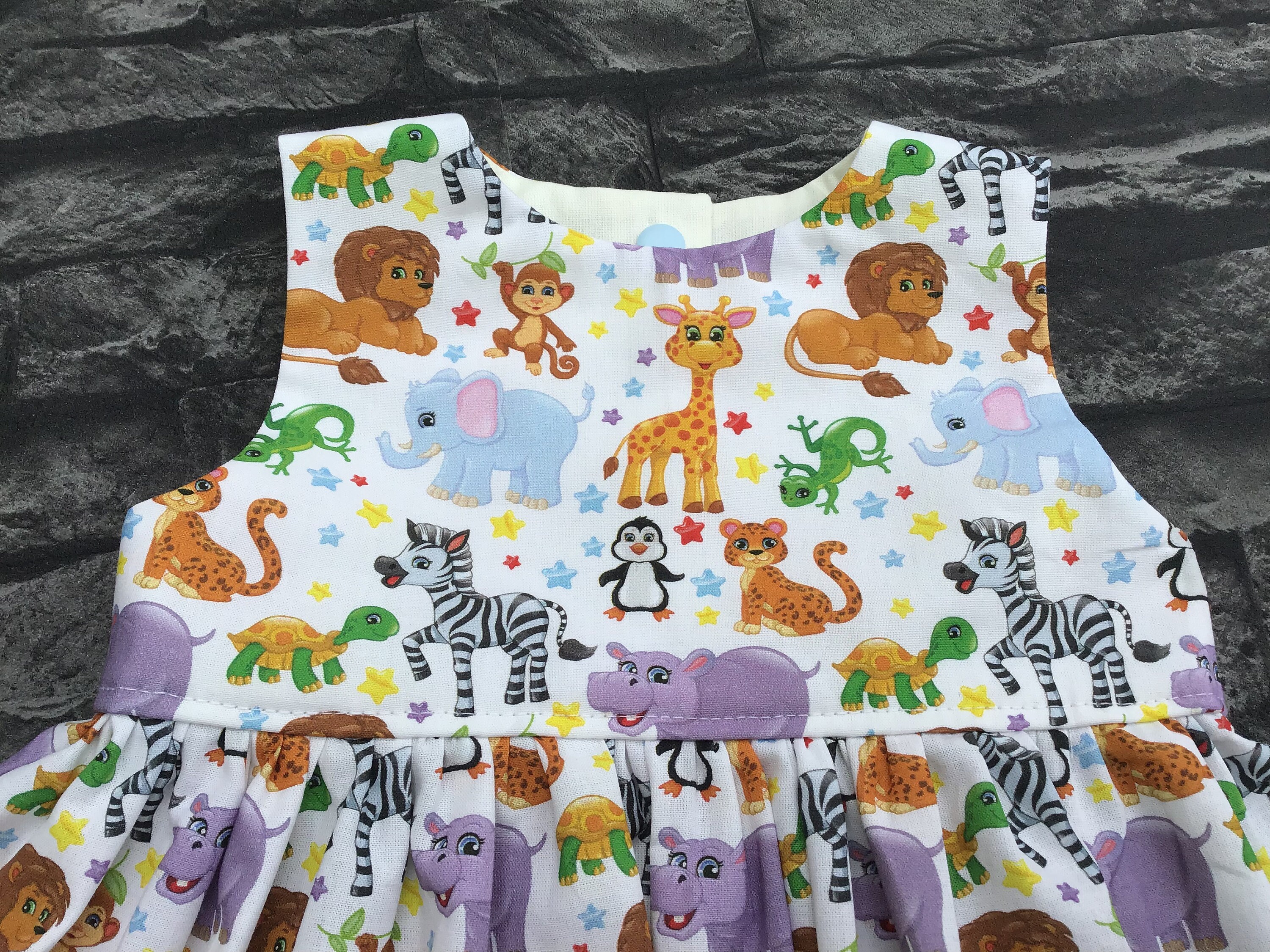 Baby girl dress baby animal dress zoo animals Girls dress Etsy