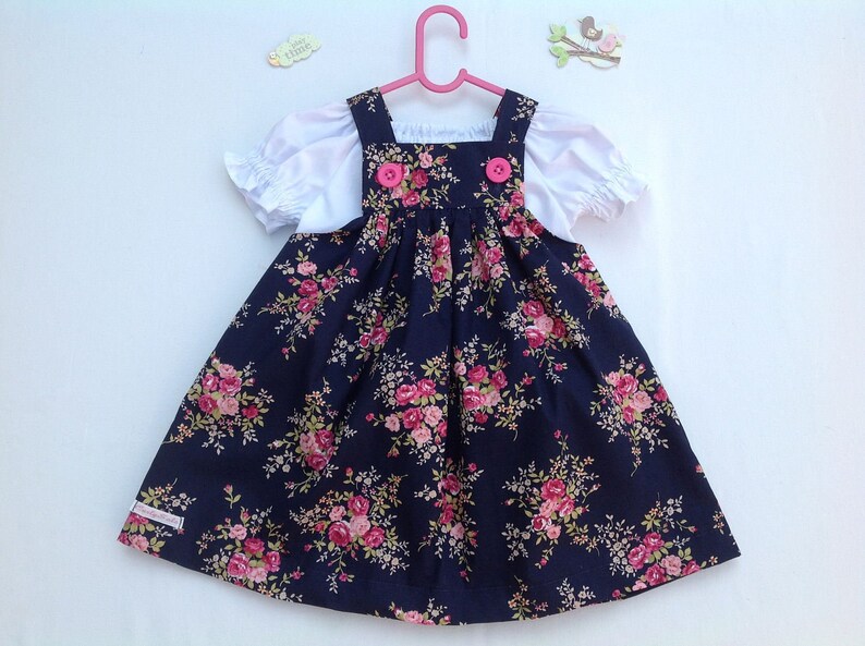 girls pink dungaree dress