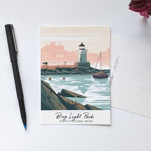 Bug Light Park, South Portland, Maine Postcard - Maine Gifts - Maine Souvenirs