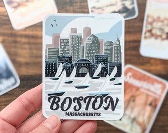 Boston Harbor Sticker - Massachusetts - Boston Souvenir