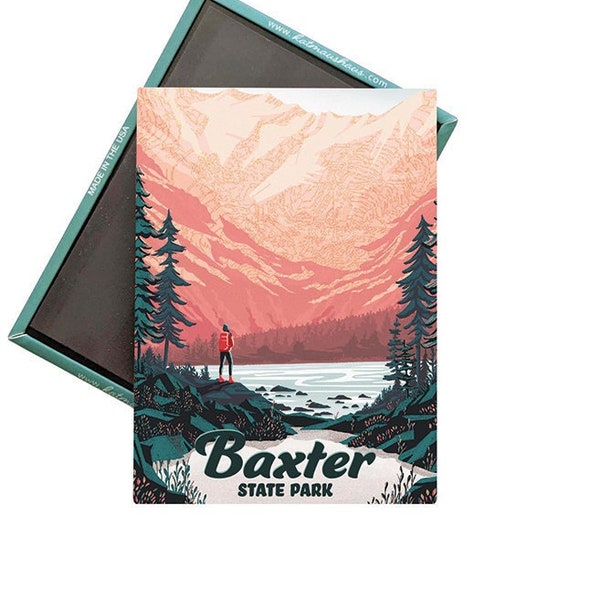 Baxter State Park Magnet -Maine - Katahdin - Fridge Magnet - Gifts for Hikers