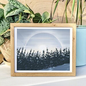 Mount Snow Print - Vermont Skiing - Mount Snow Resort - Ski the East - Winter Landscape - Ice Halo