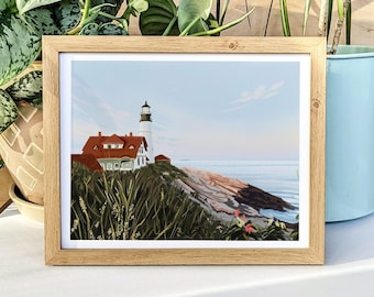 Portland Head Light Print - Maine Lighthouse - Cape Elizabeth - Maine Coast - Landscape