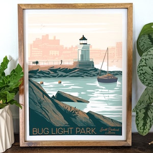 Bug Light Park, South Portland, Maine Print