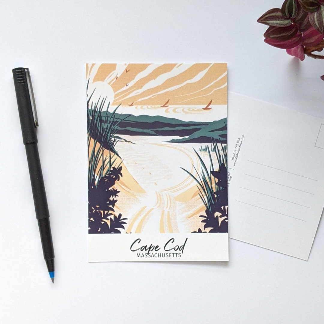 Cape Cod Cardboard Cape Cod, Massachusetts Postcard - Provincetown - Beaches - Sailing - Etsy