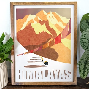 Himalayas Trekking Print - Himalayas Travel Poster