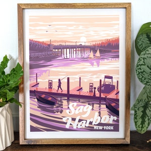 Sag Harbor, New York Print - Art Print - Hamptons - Long Island