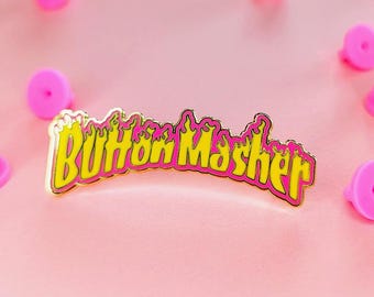 Knappkrossare Gaming Emaljnål - Söt Emaljnål för fans av att vinna i fightingspel och arkadspel, perfekt present till spelvänner