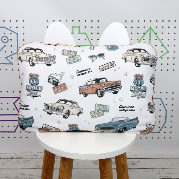 Vintage Car Pillow Etsy