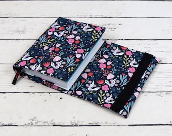 Spring Flower Adjustable Wrap-Around Book Cover for Paperback and Hardcover Book, Notebook and Journal, Fabric Book Jacket | Nuva