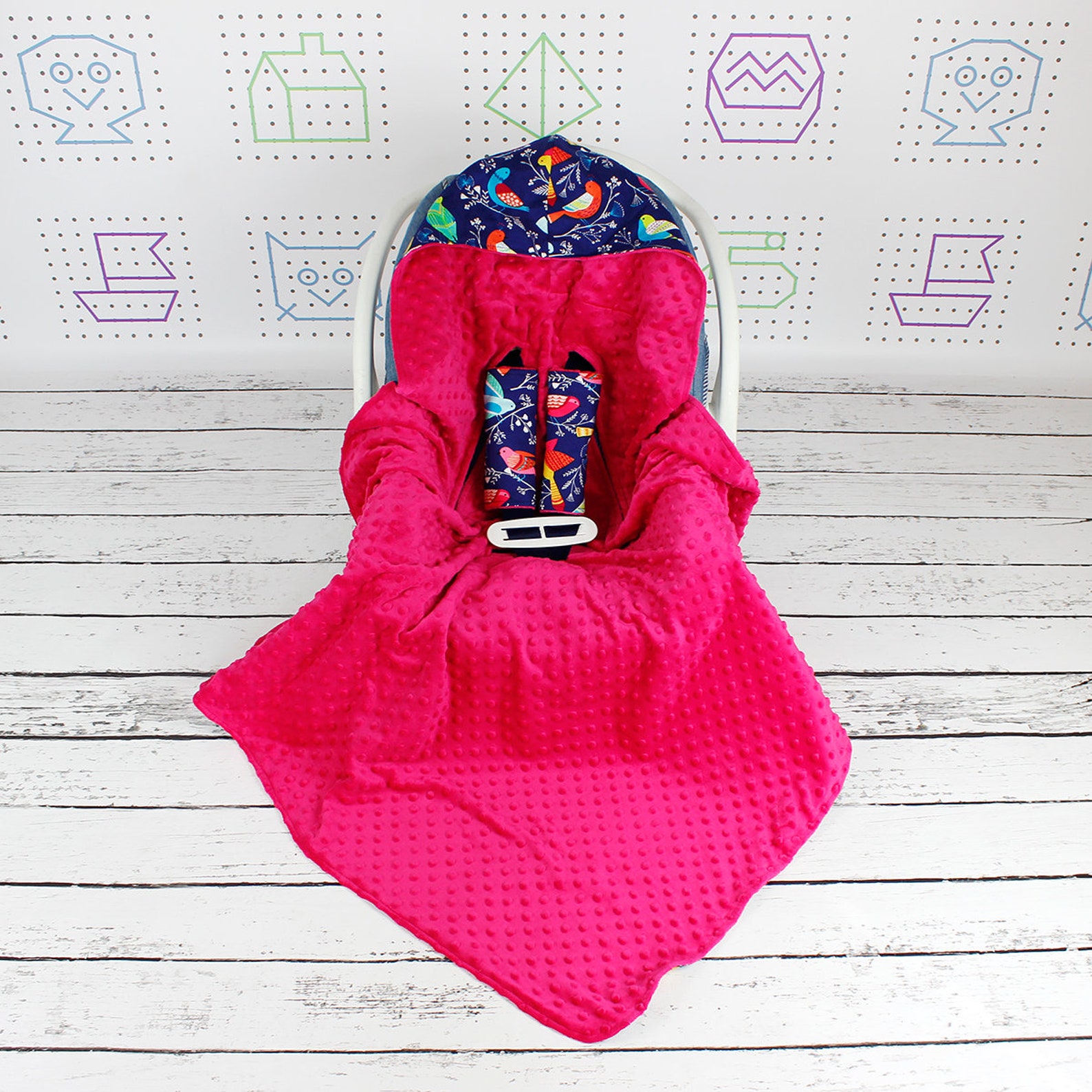 Car Seat Strap Covers Stroller Strap Covers Reversible Etsy