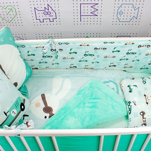 crushed velvet cot bumper