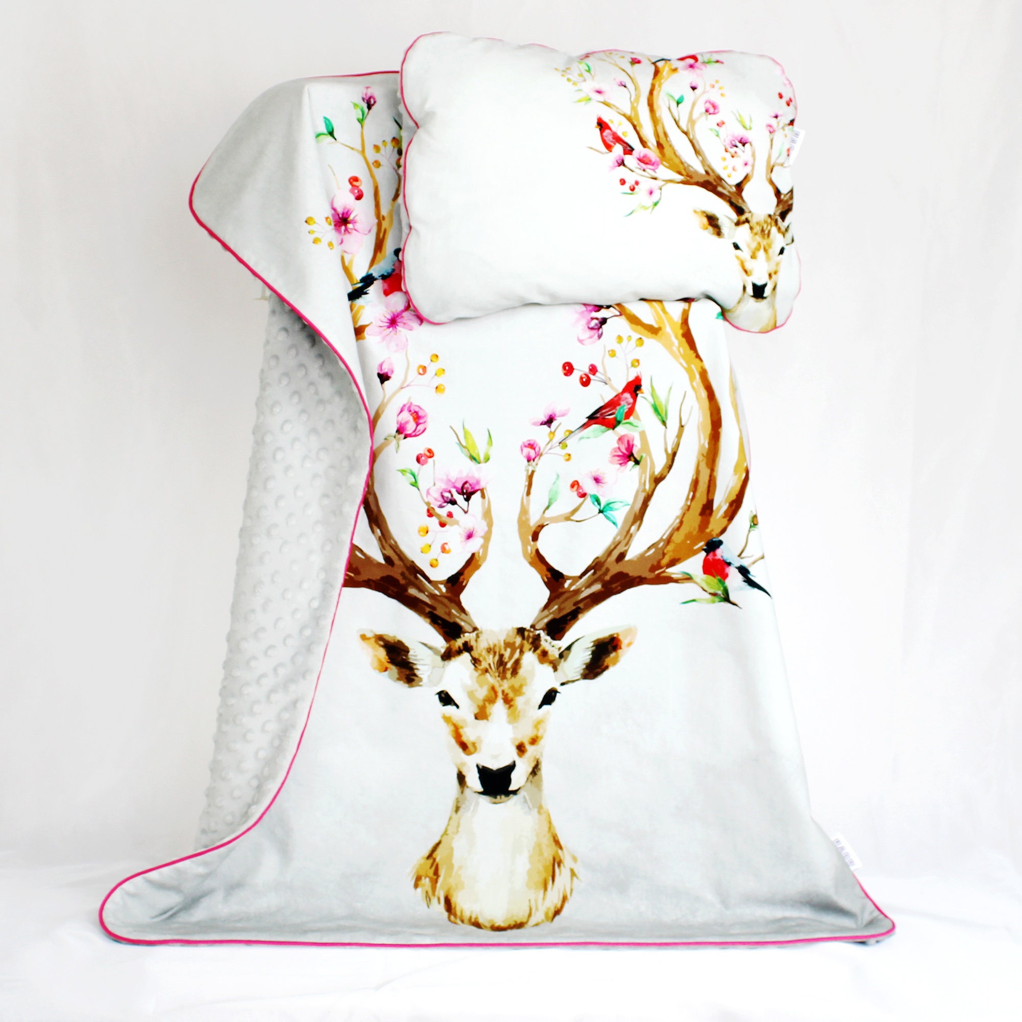 Deer Crib Bedding Set Minky Baby Bedding Set Bohemian Deer Etsy