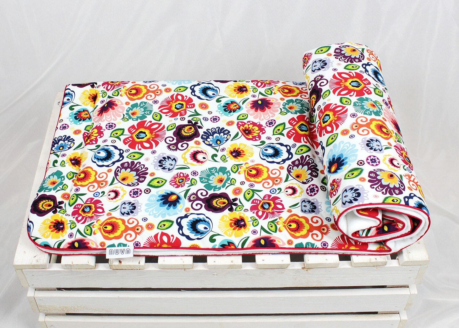 Polish Flower Baby Blanket Personalized Polish Folk Art Girl Etsy