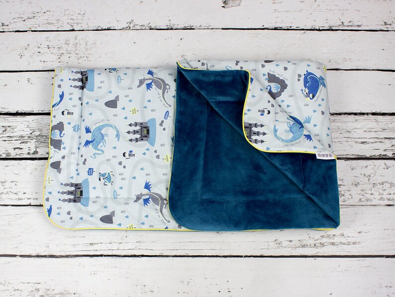 Dragon Baby Blanket Personalized Boy Minky Blanket Castle Etsy