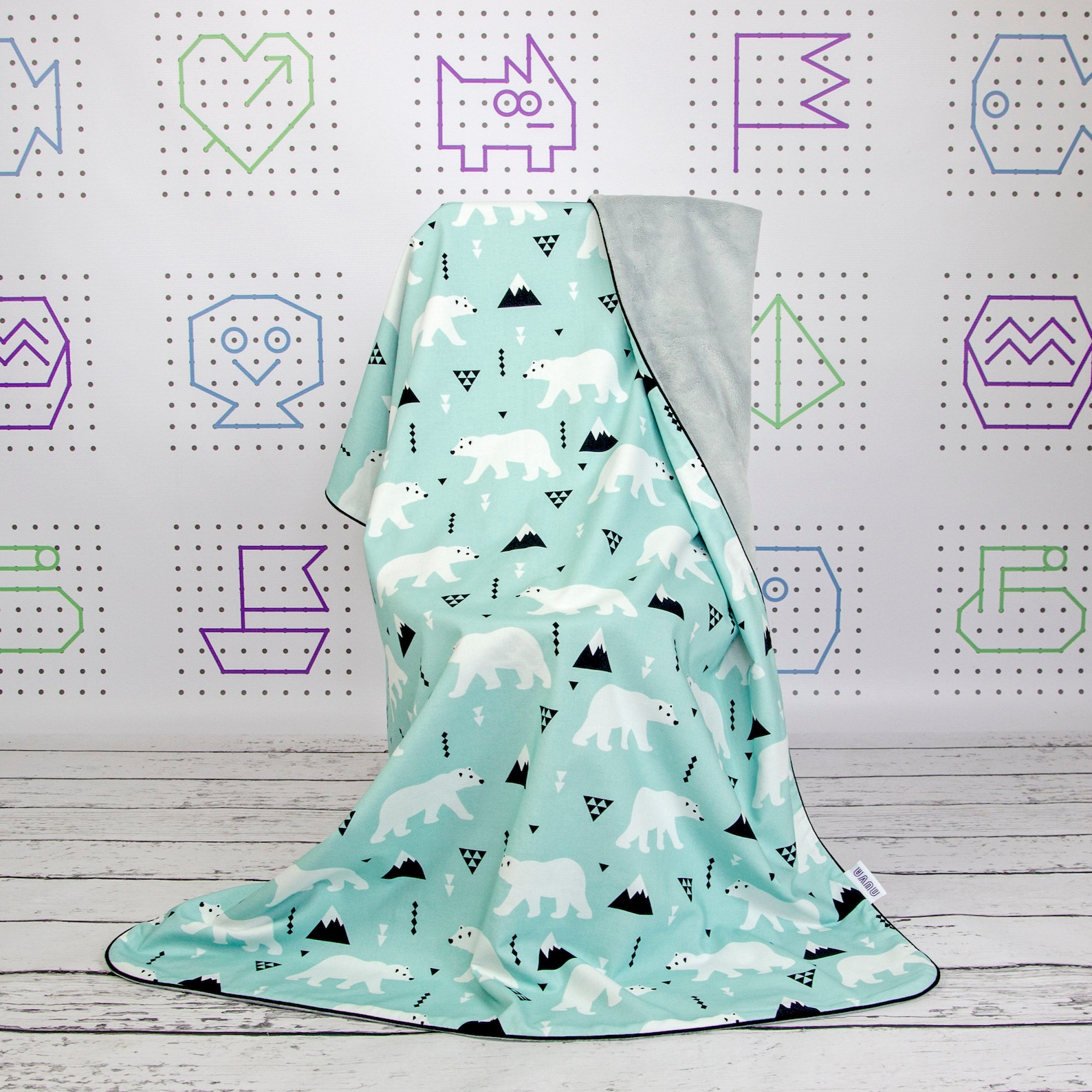 Polar Bear Baby Blanket Personalized Handmade Minky Blanket Etsy