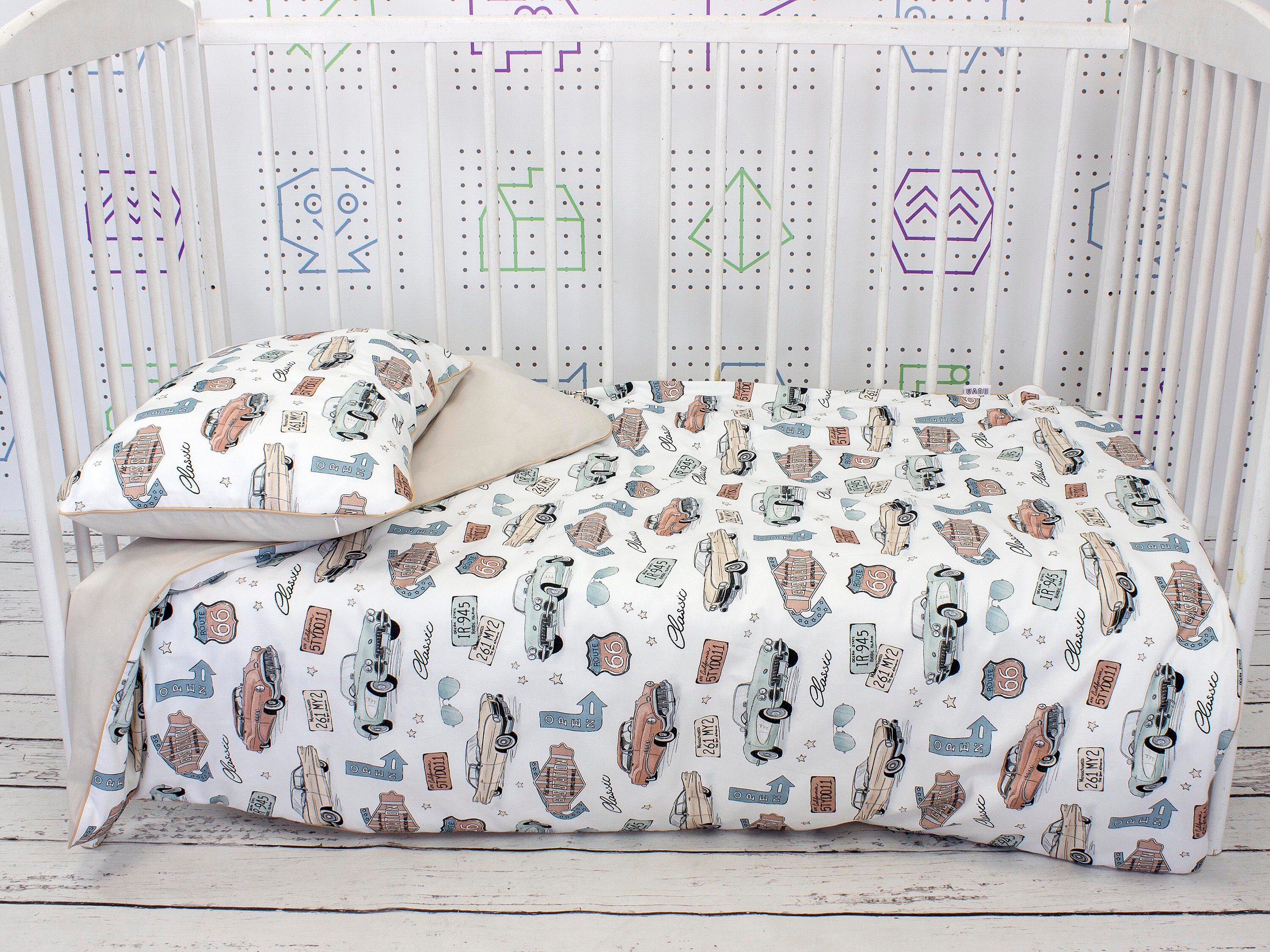 American Vintage Car Kids and Baby Duvet Cover Boy Cotton - Etsy