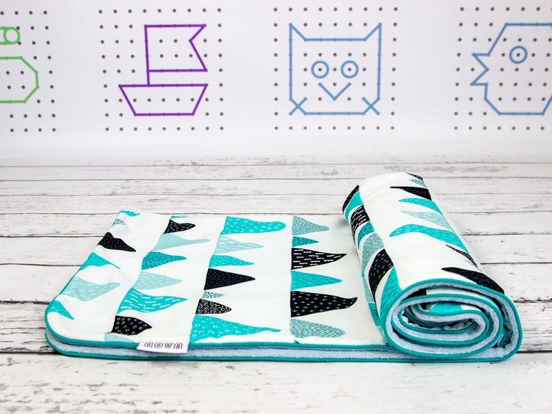 Personalized Handmade Minky Blanket Gender neutral Last items! Nuva Mountain Baby Blanket