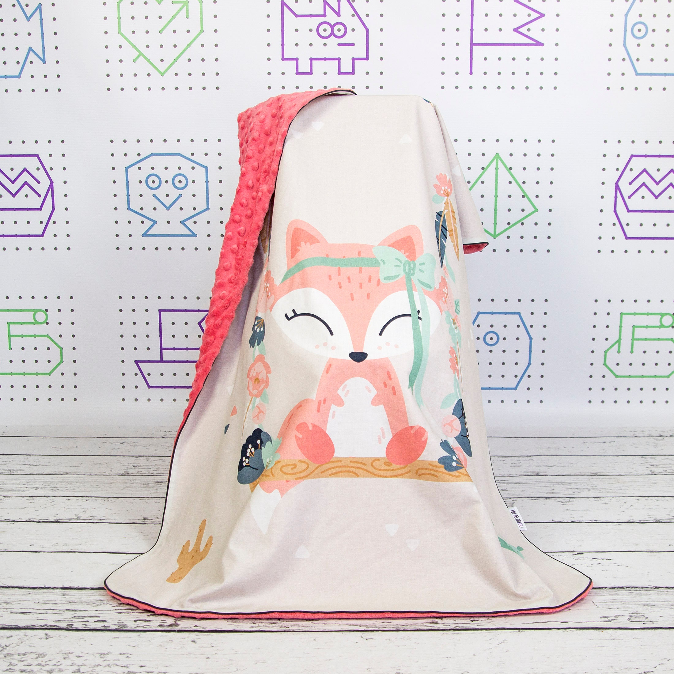 Fox Baby Crib Bedding Bohemian Friends Minky Bedding Set Etsy