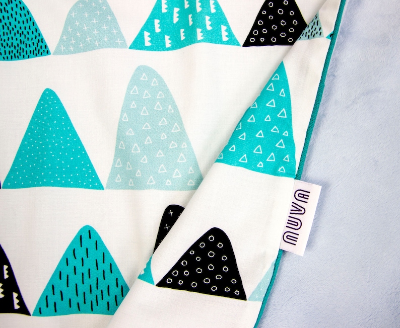 Personalized Handmade Minky Blanket Gender neutral Last items! Nuva Mountain Baby Blanket