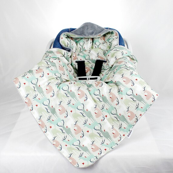 hooded car seat blanket