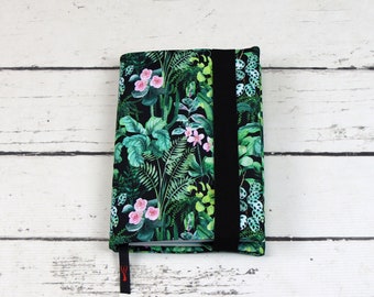 Botanica Book Cover, Adjustable Book Protector, Padded Cover for Paperback and Hardcover Book,  Fabric Book Jacket, Book Lover Gift  | Nuva