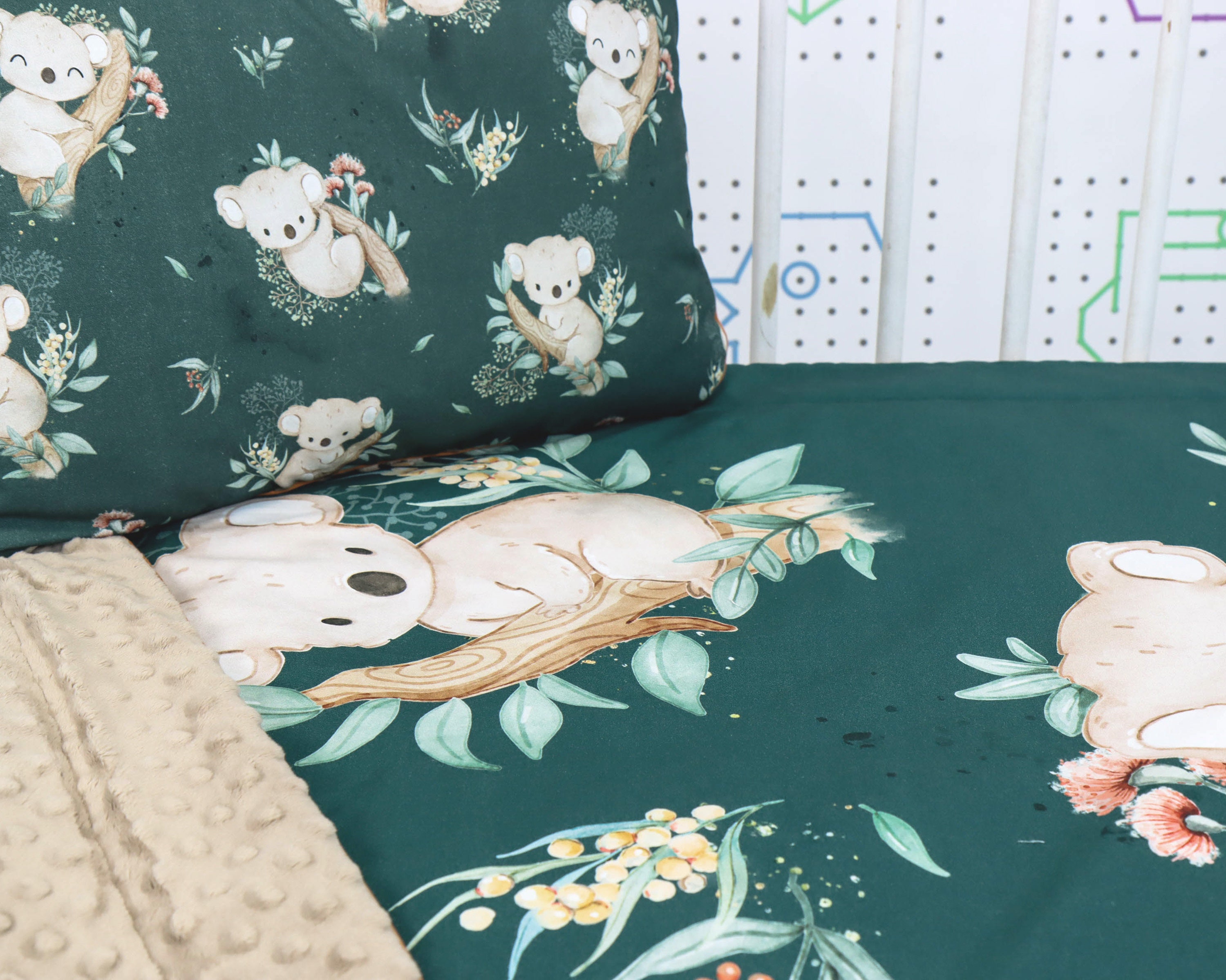 Green Koala Crib Bedding Set Koala Bears and Eucalyptus Etsy